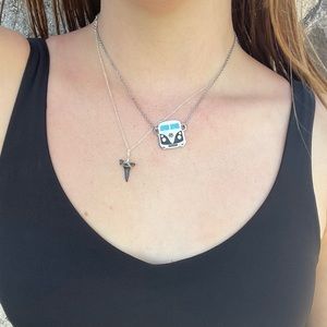 Black VW Bus Necklace, Hippie Van Necklace